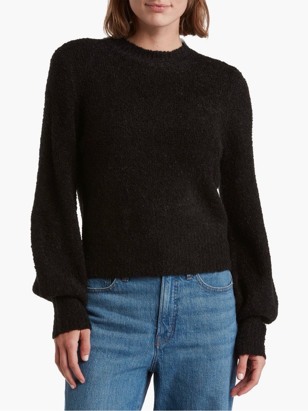 NEW…By Design Black Cozy Crewneck Sweater